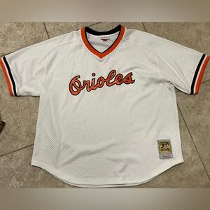 Cal Ripken Jr 1985 Baltimore Orioles Mitchell & Ness Authentic BP Jersey 3XL EUC